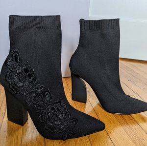 Halston Mina Textile Booties